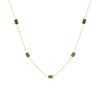 Retro Green Zircon Pendant Necklace Bracelet Ring Women, Crystal Stone Chain Stainless Steel Gold Plated Jewelry Gifts