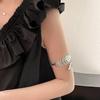 Laurel Leaf Adjustable Armband Silver Zinc Zinc Alloy Armlet Opening Upper Arm Bracelet  Gift
