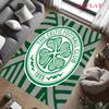 Celtic Football Club Teppich für Wohnzimmer Schlafzimmer Zuhause Sofadekoration, Rutschfeste Bodenmatte für Kinder zum Spielen