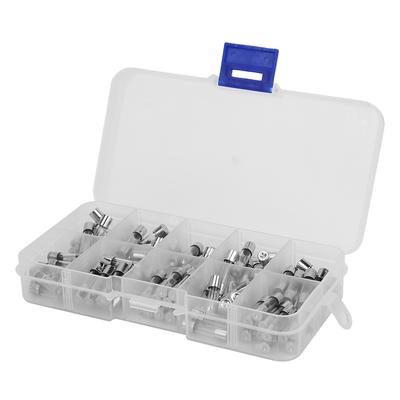 Kit de Fusibles en Verre Universels 100 Pièces 0-250V 5*20mm Ensemble d'Accessoires 0.2A-20A