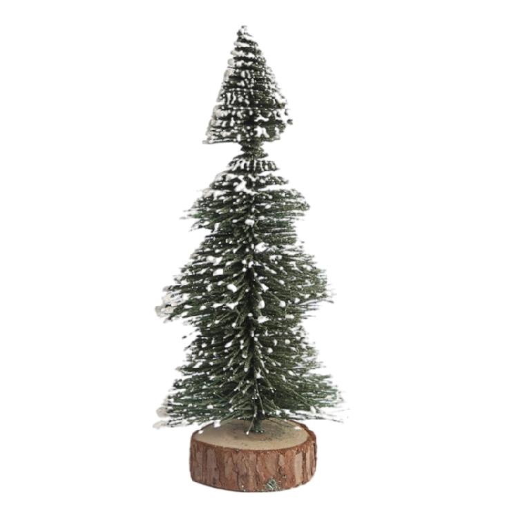 Snow Sprinkled Christmas Tree Collection Festival Tabletop Christmas Tree Set with Snow Detail for Seasonal Decoration