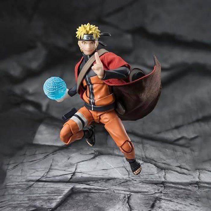 Figurine - TAMASHII NATIONS - Naruto Uzumaki Sage Mode - 14,5 cm - 5 paires de mains - 4 expressions faciales