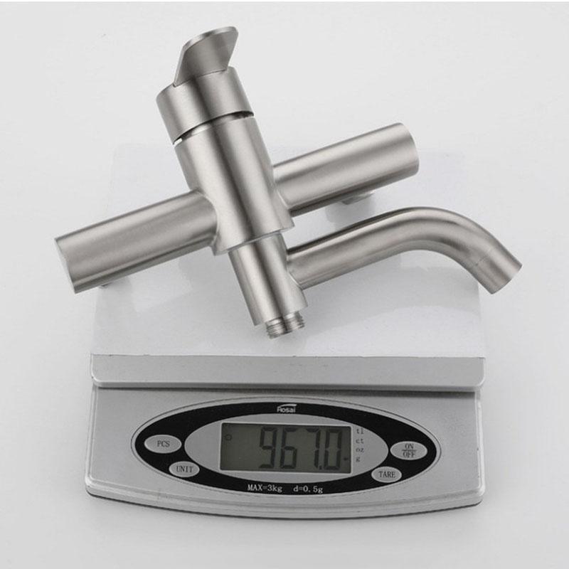 304 Stainless Steel Bathroom Shower Faucet Set Hot and Cold Mixer Tap Bathtub Faucet Set With Hand Shower Head Nickel