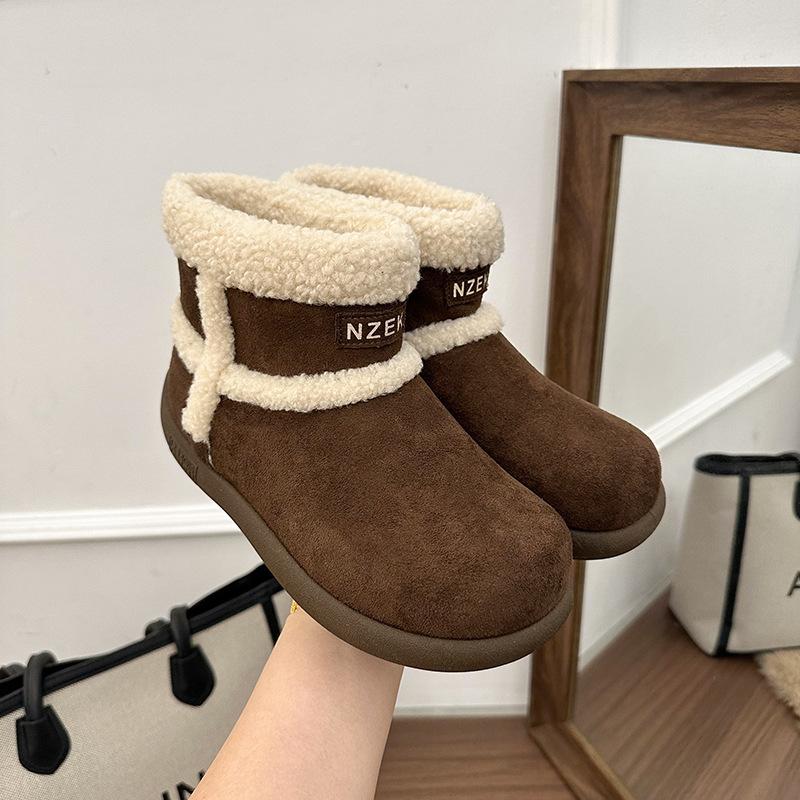 Retro Thick-soled Women's Snow Boots Women's Autumn and Winter Fashion Velvet Thickened Short Boots Non-slip and Warm Casual Cotton Shoes