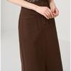 Iveni Women's AEOG616 Straight Split Denim Midi Skirt