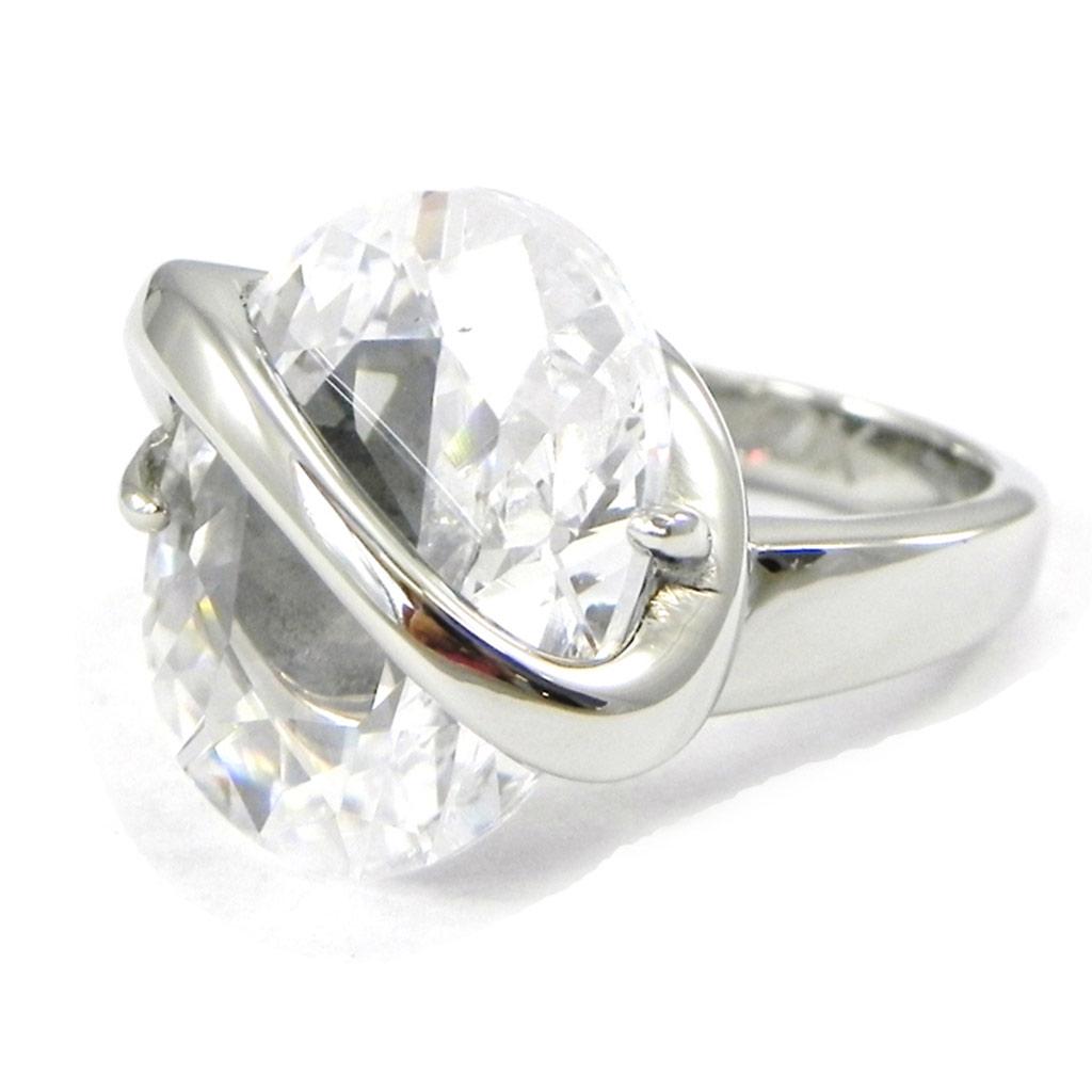 White 'Angela' Steel Ring