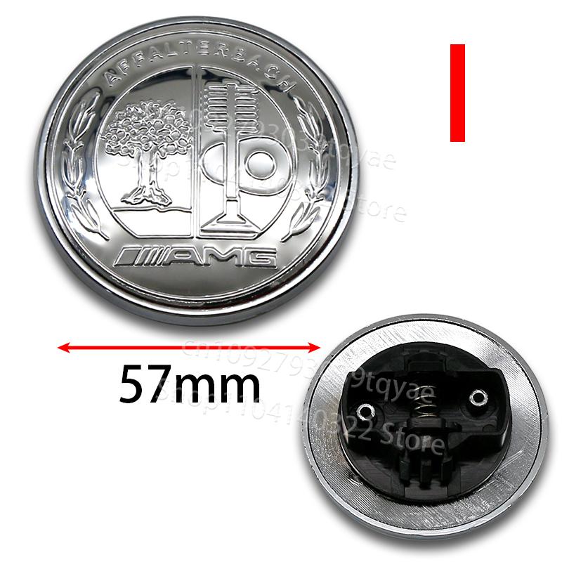 2025 Hot 1pc 57mm 2Pin AFFALTERBACH Tree Hood Sticker for AMG Mercedes-benz A35 A45 GT50 W177 W246 GLB SLK GLA AMG Hood Sticker