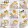 Atoztide New Trendy Exaggerate Wide Bracelet for Women Stainless Steel Adjustable Colorful Open Bangle Christmas Jewelry Gift