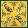 90*90cm Spring & Summer Elegant Court Rose Flower Square Silk Scarf Foulard Hijabs For Ladies