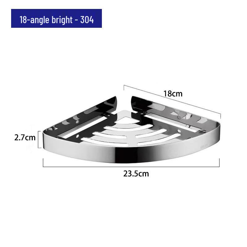Lochfreie 304 Edelstahl Eckregal für Badezimmer und Hotel Wandmontierte Aufbewahrung