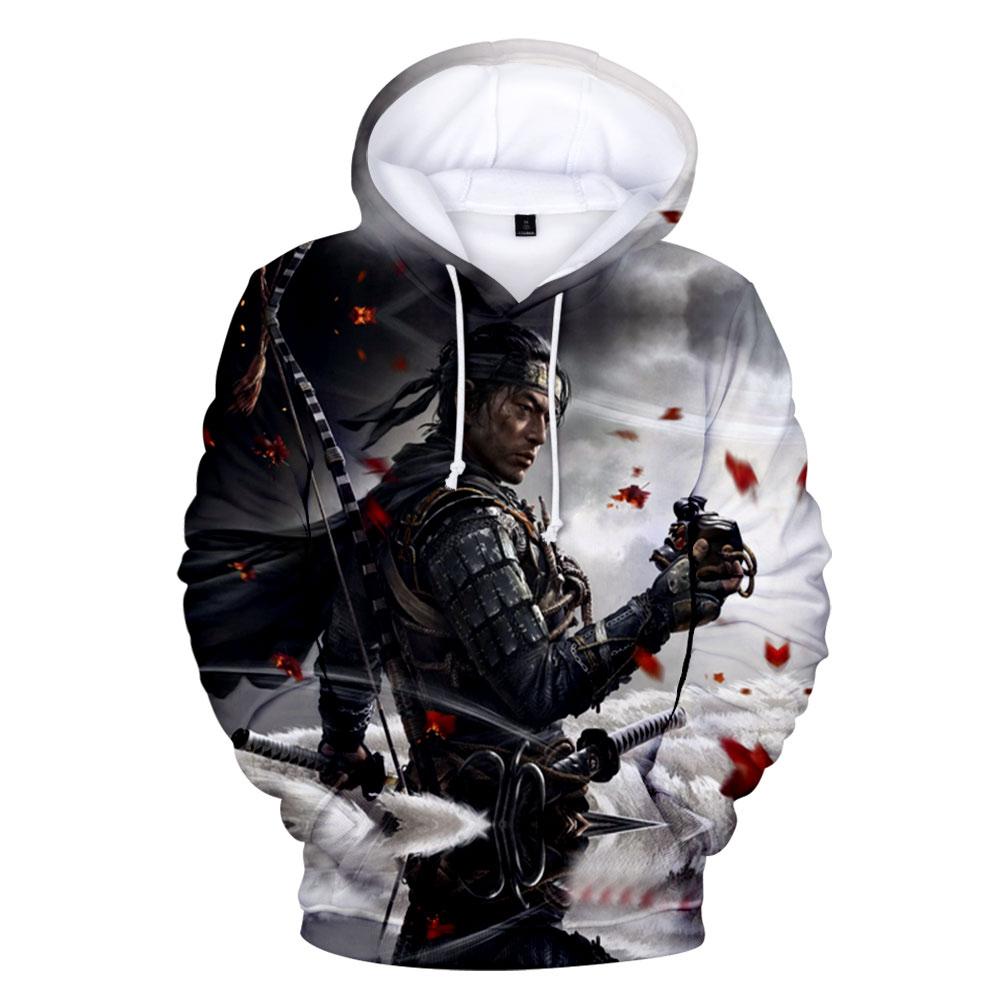 Game Ghost of Tsushima 3D Print Hoodies Samurai Cosplay Sweatshirts Men Women Fashion Hoodie Hip Hop Pullover Unisex Hoody Coats