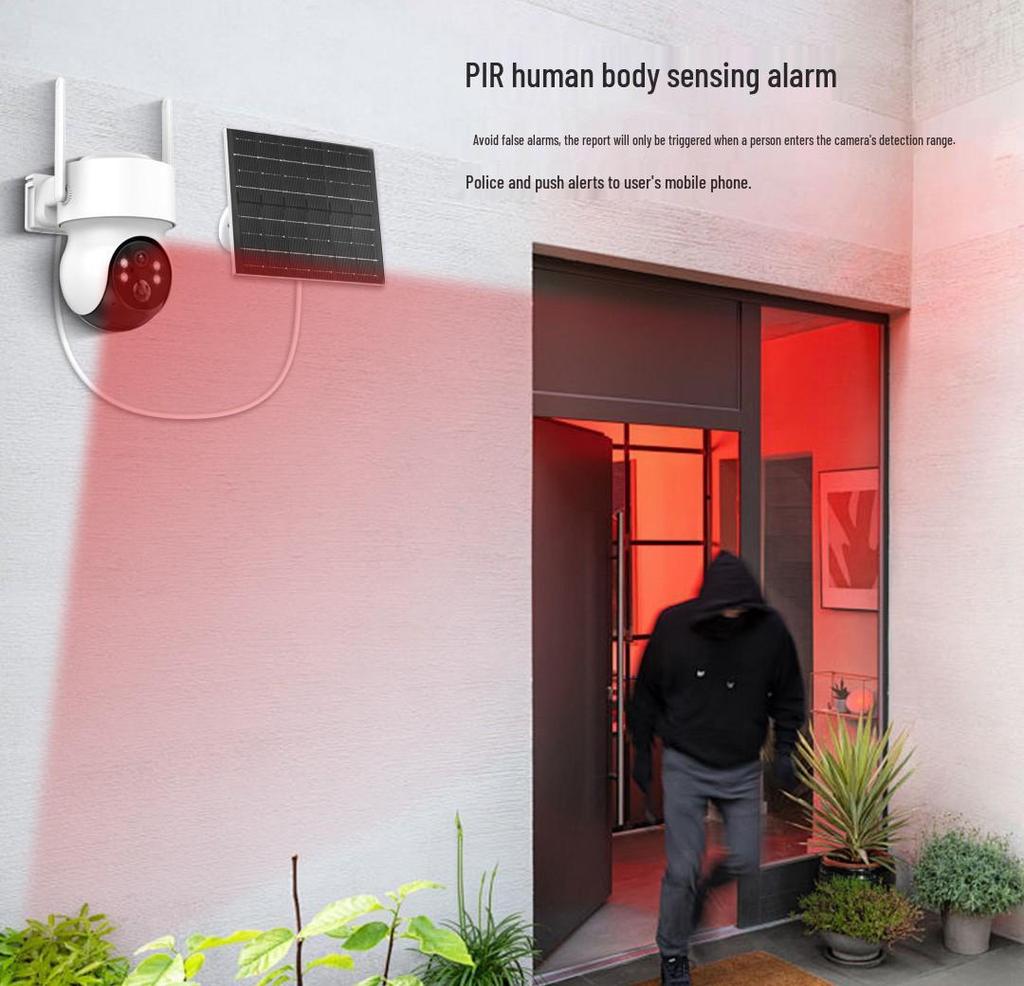 Wireless Outdoor Solar-Powered WiFi Camera with Remote Access & Long Standby