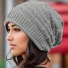 1/2pcs Pleated Beanie Hat, Women Knitted Cap, Korean Style Single-Layer, Versatile for Spring & Summer