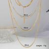 Women's three-layer stacked collarbone chain round snake chain Cuban chain three-piece collarbone chain gold sweater chain