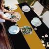 Childom 3 Pack Black and Gold Tablecloths for Events,54"x108" Plastic Table Cloths for Rectangle Tables,Disposable Party Table Covers for New Years