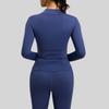 Solid Color Basic Yoga Jacket Nude Tight Breathable Stand-Up Collar Sports Fitness Top Women