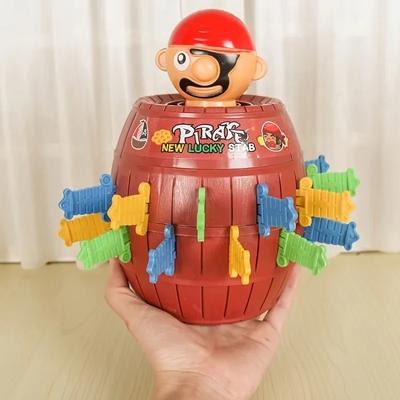 Parent Child Interactive Toys, Fun Pirate Bucket Toys, Sword Stab Jumping Pirate Game Board