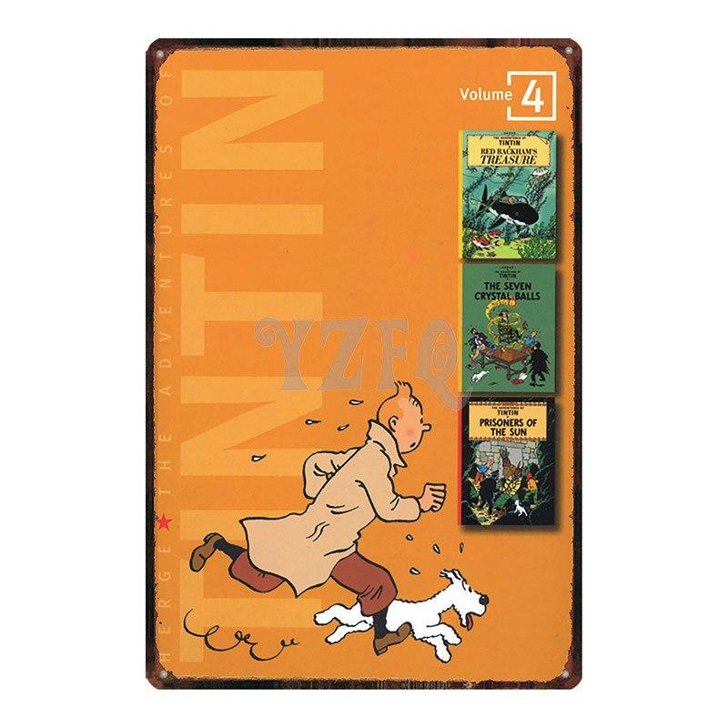 Vintage Cartoon Movie Tin Sign Metal Wall Art for Kids Room  Bar Decor  xCM Iron Painting DU