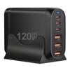 GaN USB-C Charging Station 6-Port Type-C Power Adapter Fast Charger IPad Laptop Car Charger 5V/3A