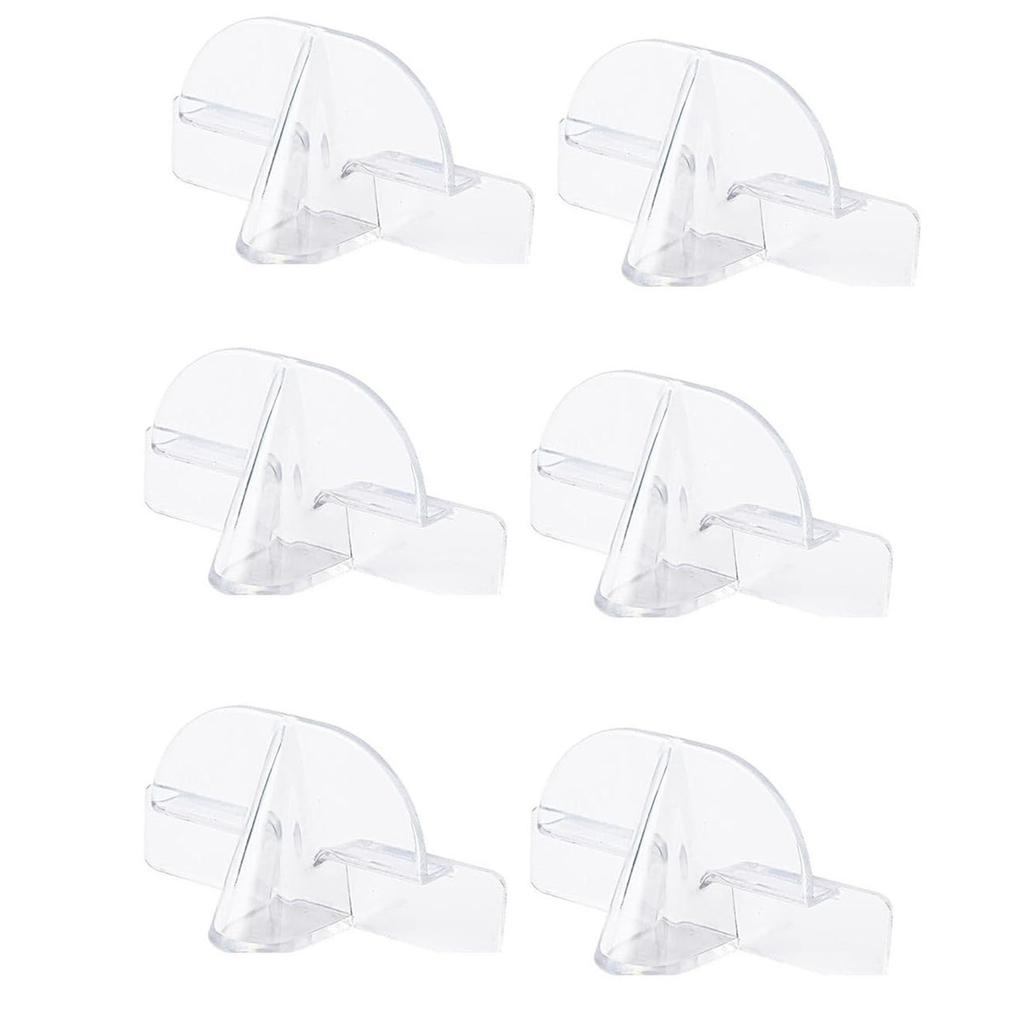 Pack Of 6 Sturdy Clear Wall Mounted Glasses Holders Self Adhesive Storage Rack For Doors Entrances And Living Rooms