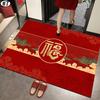 Year of the Snake Door Mat Chinese New Year Decoration Lucky Carpet for Living Room Bedroom Entryway Home