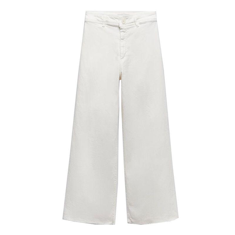 Spring and Summer Nautica Style Straight-leg Silm High Waist Denim