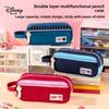 Mickey Mouse Kids Portable Dual Compartment Stationery Bag With Polyester Material For Learning