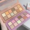 Twelve-color Eyeshadow Matte Matte Pearlescent Fine Shimmer Long-lasting Earth-color Eyeshadow Palette