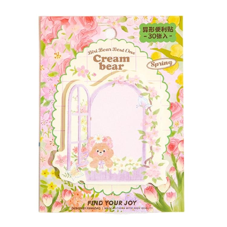 

30 Sheets Cartoon Bear Note Paper Sticky Notes Reminder on Notebook Planner Fridges Small Memo Pad Pocket Notepads 1