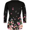 Floral Print T-shirt Casual Crew Neck Long Sleeve T-shirt Women's Clothing