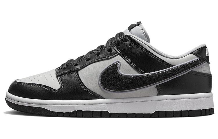 Nike Dunk Low  Chenille Swoosh Black Grey Fog  DQ7683-001 44