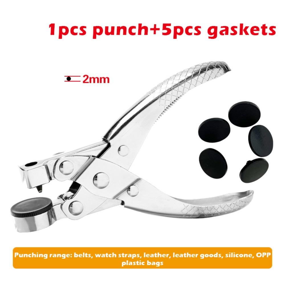 Poinçon Multifonctionnel en Acier au Carbone pour Trou de Cuir Trou Rond Sept Trous Pinces à Perforer Outil Manuel pour Rivets Outil pour Cuir