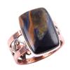 Natural Pietersite Gemstone 925 Sterling Silver Jewelry Two Tone Ring S.5.5 y9k33