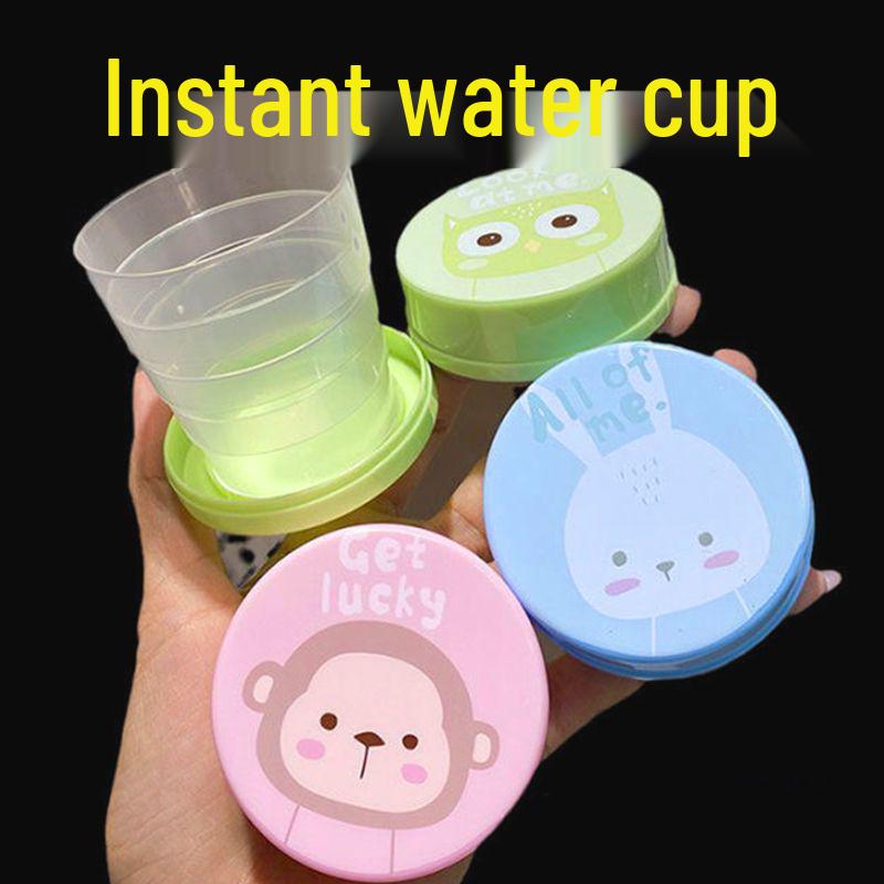 Portable Foldable Telescopic Outdoor Water Cup - Cartoon Travel Mouthwash Cup Cartoon Telescopic Cup