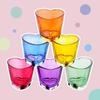6pcs Creative Heart-shaped Mini Cocktail Glasses With Cute Personalized Designs Rainbow-colored Spirits Couple Glasses Valentine