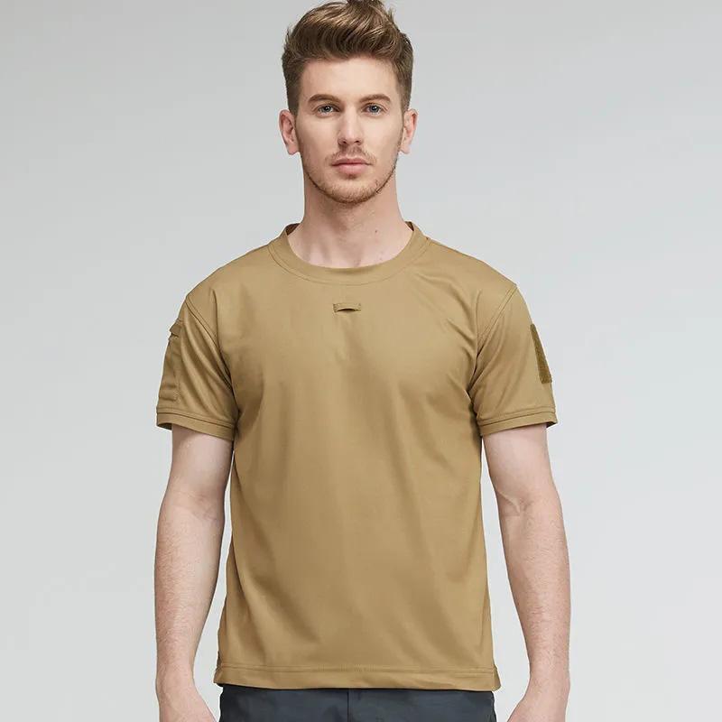 Kortärmad Rundhalsad Taktisk T-shirt Herr Utomhus Halvärmad Skjorta Arméfläktar Sommar Revers Kortärmad Snabbtorkande Andningsbar