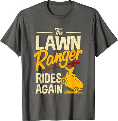 Der Rasen-Ranger reitet wieder Lustiges Rasentraktor-Rasenmäher-Unisex-T-Shirt