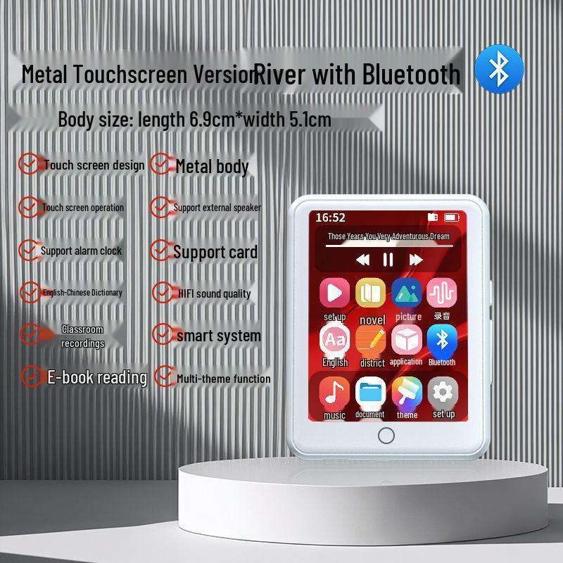 Portable Bluetooth MP4 Player with Touchscreen for High School Students - E-Book Reader & Music Player