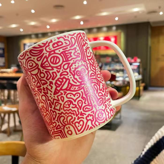 Creative Graffiti Mug Personalized Ceramic Water Cup Coffee Cup Milk Cup Mug Creative Street Graffiti Style