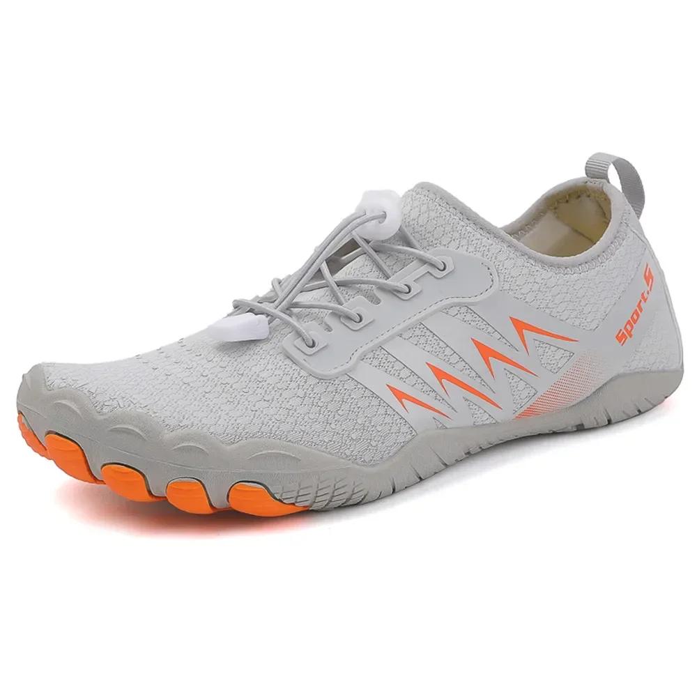 Women Men Water Shoes Upstream Wading Swimming Barefoot Five Fingers Aqua Shoes Beach Seaside Gym Fitness Unisex Sneakers