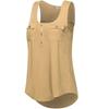 Elegantes Damen-Mode-Knopf-Taschen-Ärmelloses Hemd Mit Sexy Unregelmäßigem Saum Tanktops