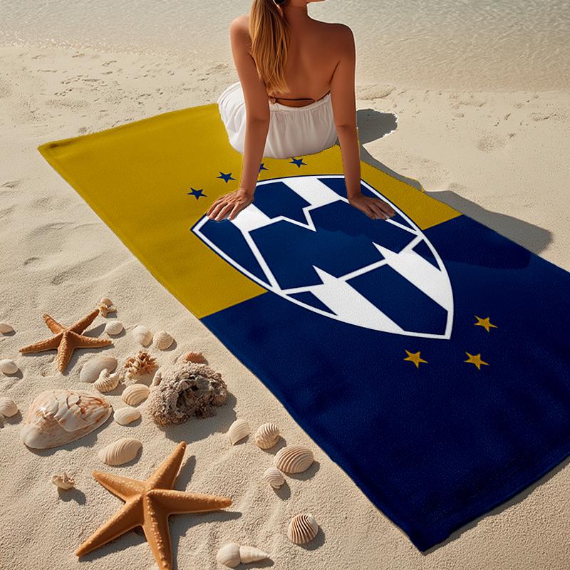 Football Club Emblem Beach Towel, Super Soft Microfiber, Gift for Her/Him, Birthday, for Pool, Beach, Travel, Home Decor Fan Gifts