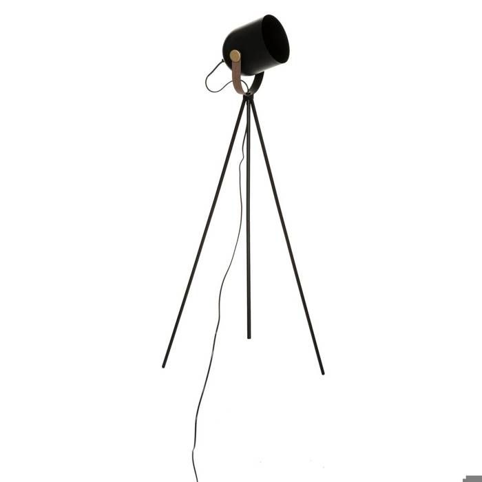 Lampadaire trépied "Bil" métal noir H136cm - Atmosphera createur d'interieur