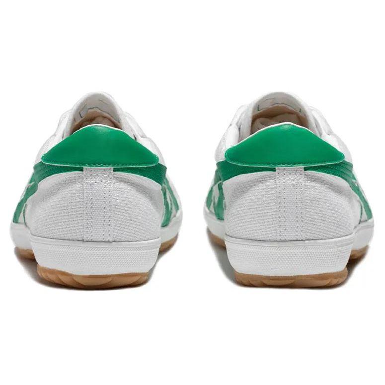 Asics נעלי קז'ואל יוניסקס סניקרס לבן ירוק 1203A317-101 Tsg-110 בד בוהן עגולה שרוכים נמוכות