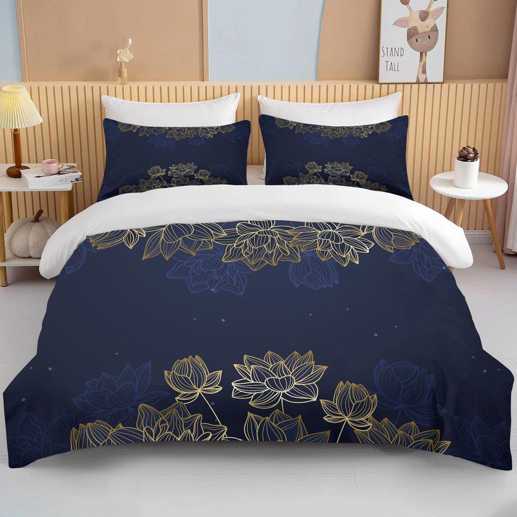 Botanical Flower Double Bed Duvet Cover Bed European Bedding Sets Home Textiles Luxury Pillow Cases Bedroom Bedding Sets