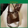 Chic Designer Bucket Bag For Women Versatile Soft Pu Leather Tote With Wide Adjustable Strap In Elegant Black Brown And Khaki Shades