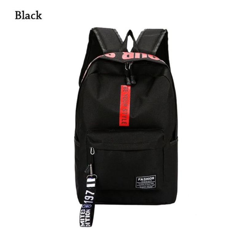 Μοντέρνα casual backpack μονόχρωμη σχολική τσάντα ανδρική και γυναικεία αδιάβροχη πάνινη τσάντα πλάτης ταξιδιού