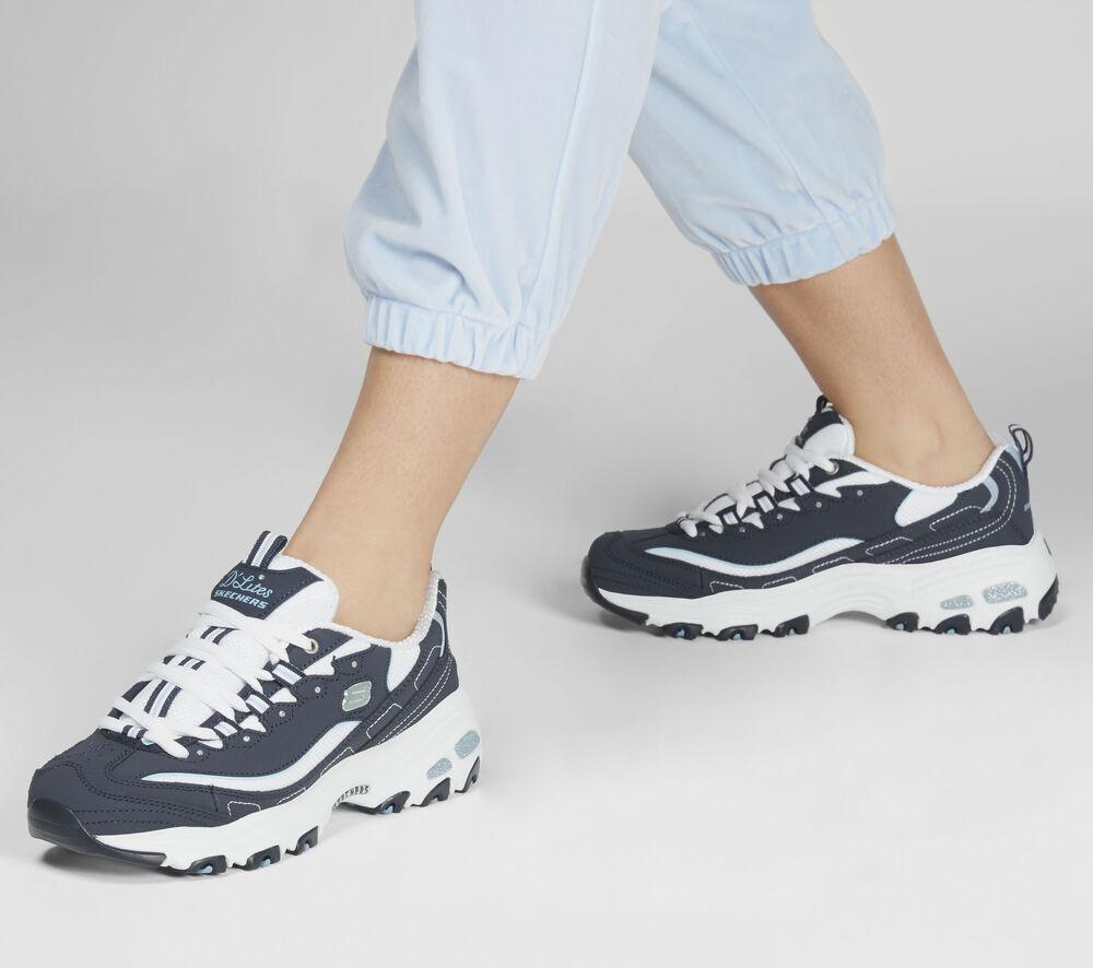 Sneakers Skechers Navy Blue D Lites Biggest Fan
