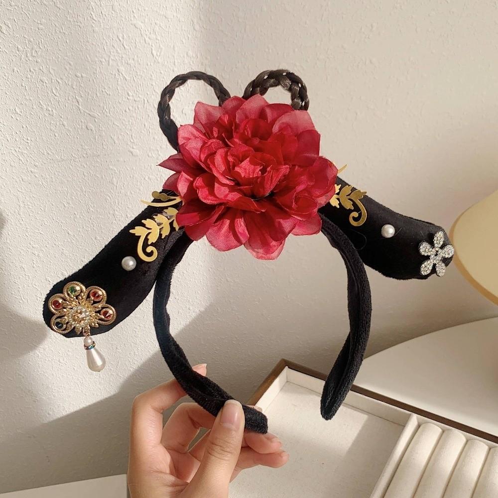 Pearl Hanfu Hair Hoop Cloth Chinese Style Headband Traditional Ancient Style Headwear  Festival