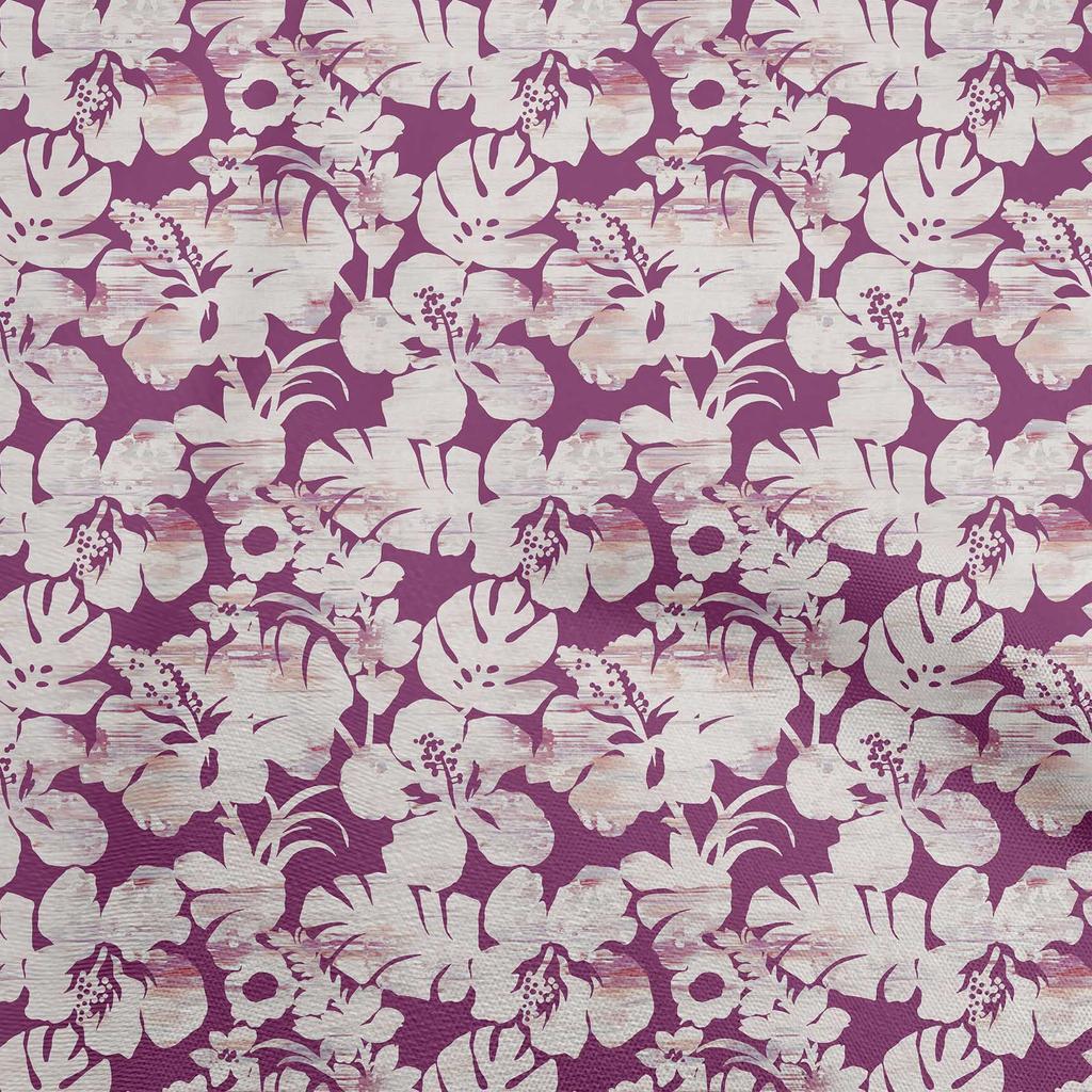 oneOone Georgette Viscose Black Fabric Floral & Leaves Dress Material Fabric Print Fabric By The Yard 42 Inch